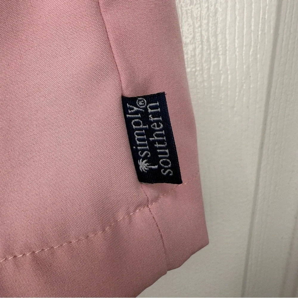 Simply Southern Pink Swim Trunks with Bright Detail on Waist Mens Size Large GUC